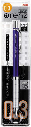 Pentel Mechanical Pencil Orenz Metal Grip 0.3mm, Navy, XPP1003G-C