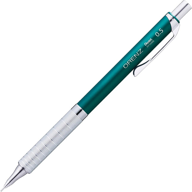 Pentel Mechanical Pencil Orenz Metal Grip, 0.5mm Turquoise Blue, XPP1005G2-RS2