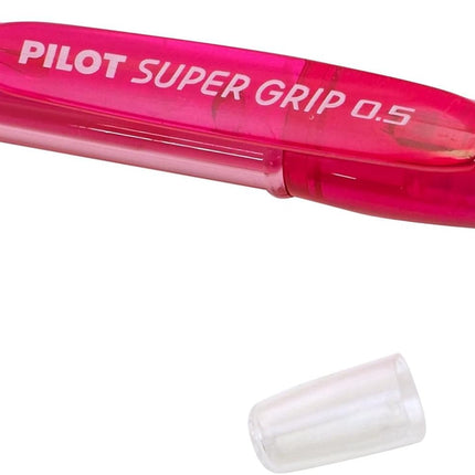 PILOT Mechanical Pencil Super Grip Knock, 0.5mm, Transparent Red, HGP-10R-TR5