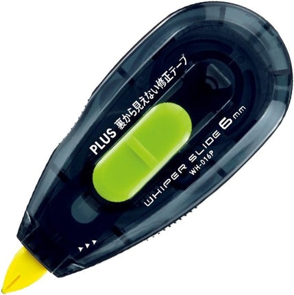 PLUS, Correction Tape, Whiper Slide, Invisible Correction Tape Unseen from the Back, Black/Green, 6mm, WH-016P, 47-615