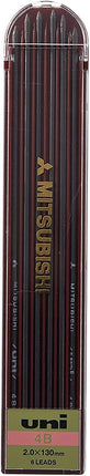 uni Mitsubishi Pencil uniHodler Refill 4B, ULN4B, Set of 7
