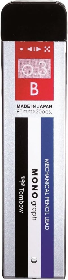 Tombow Mechanical Pencil Lead Refill MONO graph MG 0.3mm B Mono Color, ECH-120