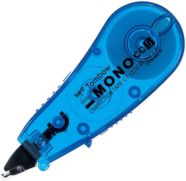 Tombow, Correction Tape, MONO CC, CC5, 5mm, Blue, CT-CC5C40 10 Pieces, CT-CC5C40-10P