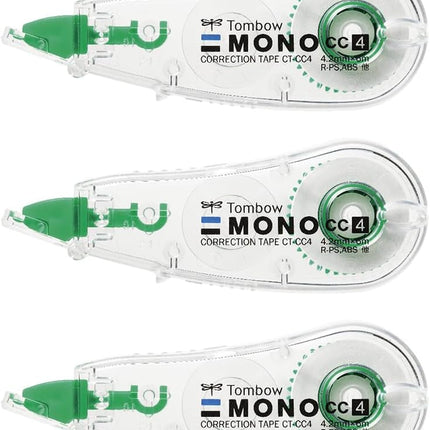 Tombow, Correction Tape, MONO CC, CC4, 4.2mm, CT-CC4 3 Pieces, KCB-325