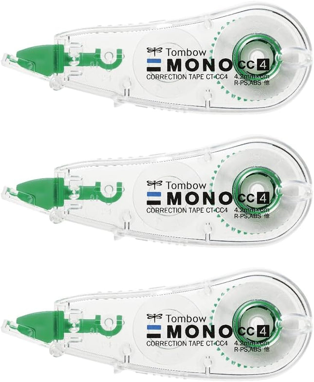 Tombow, Correction Tape, MONO CC, CC4, 4.2mm, CT-CC4 3 Pieces, KCB-325