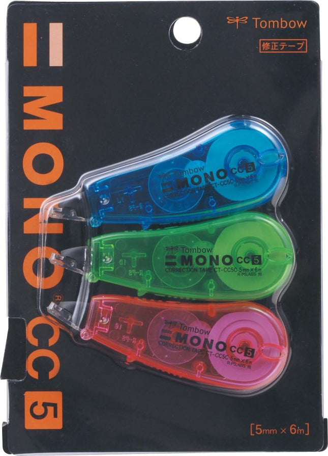 Tombow, Correction Tape, MONO CC, CC4, 5mm, CT-CC5 3 Pieces, KPA-324