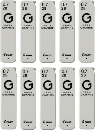 PILOT Mechanical Pencil Lead Refill neox GRAPHITE 0.7mm 2B, 10 Pieces, 10HRFG072B