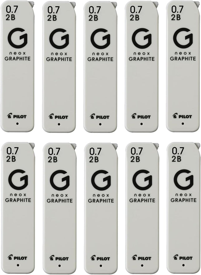 PILOT Mechanical Pencil Lead Refill neox GRAPHITE 0.7mm 2B, 10 Pieces, 10HRFG072B