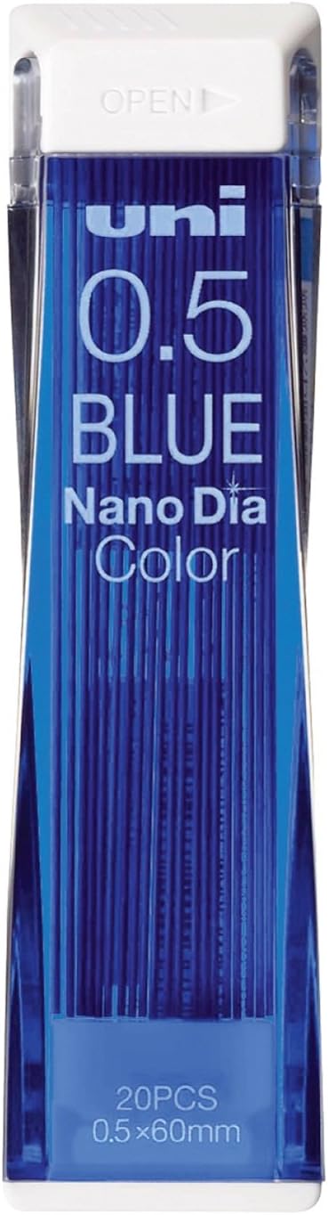 uni Mitsubishi Pencil Mechanical Pencil Erasable Color Lead Refill Nano Dia Color 0.5mm Blue, 10 Pieces, U05202NDC.33