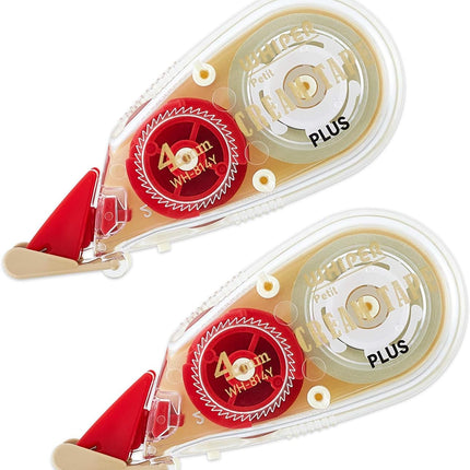 PLUS, Correction Tape, Whiper Petit, Cream Tape, 4mm, Red, 2 Pieces Set, WH-814Y, 51-642