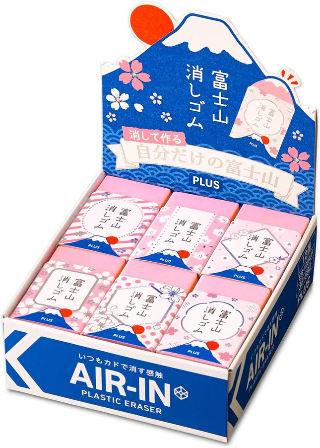 Plus, Eraser, Air-In Mount Fuji Eraser, Sakura, 12 Pieces, ER-100AIF, 36-592