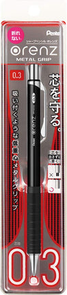 Pentel Mechanical Pencil Orenz Metal Grip 03 XPP1003G2-A Black