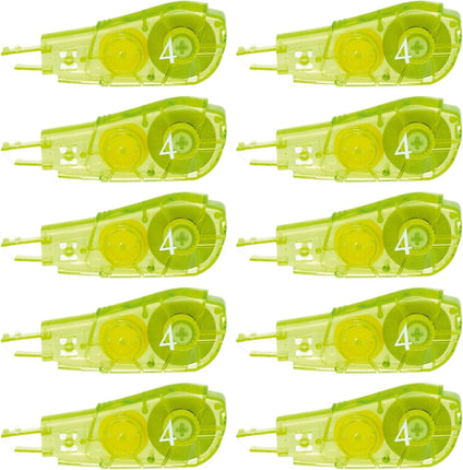 PLUS, Correction Tape, Whiper PT Refill Tape, 4mm, Green, 10 Pieces, 48-730