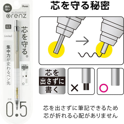 Pentel Mechanical Pencil Orenz Metal Grip Limited Simple Days 0.5mm, Gray, XPP505-CMWN
