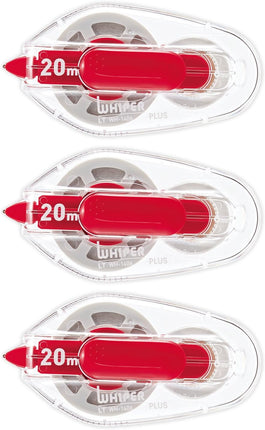 PLUS, Correction Tape, Whiper LT, 6mm, Red, 3 Pieces, WH-1406, 49-572