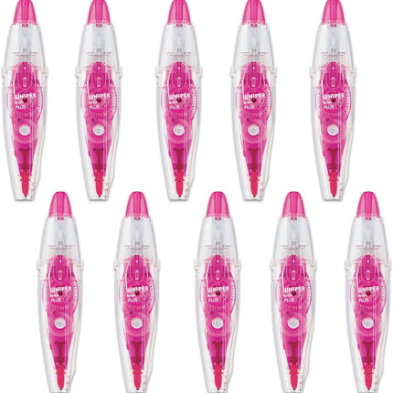 PLUS, Correction Tape, Whiper RUSH, 6mm, Light Pink, 10 Pieces, WH-066, 43-445