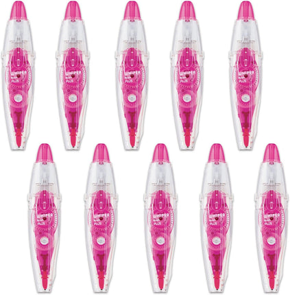 PLUS, Correction Tape, Whiper RUSH, 6mm, Light Pink, 10 Pieces, WH-066, 43-445