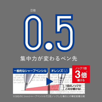 Pentel Mechanical Pencil Orenz Metal Grip 05 XPP1005G2-S Sky Blue