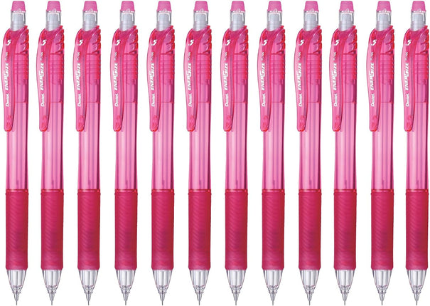 Pentel Mechanical Pencil EnerGize-X 0.5mm, Pink, PL105-P, Set of 12