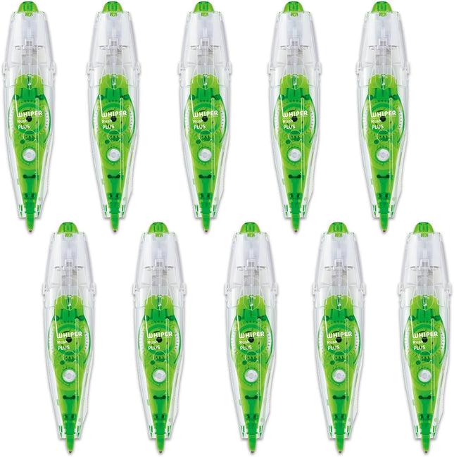 PLUS, Correction Tape, Whiper RUSH, 4.2mm, Green, 10 Pieces, WH-064, 43-440