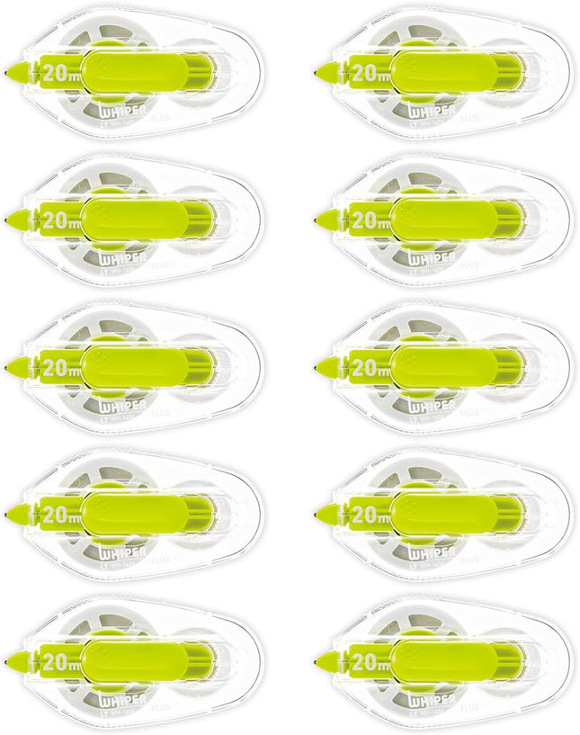 PLUS, Correction Tape, Whiper LT, 4mm, Green, 10 Pieces, WH-1404, 49-570