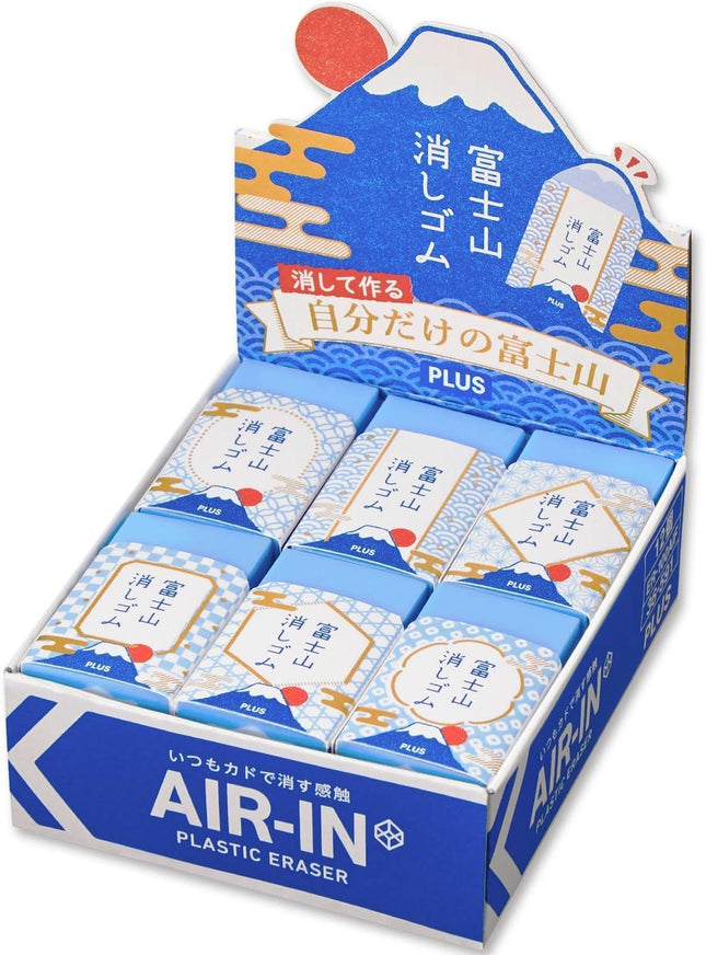 Plus, Eraser, Air-In Mount Fuji Eraser, Wa, ER-100AIF, 12 Pieces, 36-591