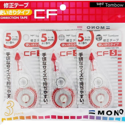 Tombow, Correction Tape, MONO CF, CF5, 5mm, CT-CF5 3 Pieces, KCA-323