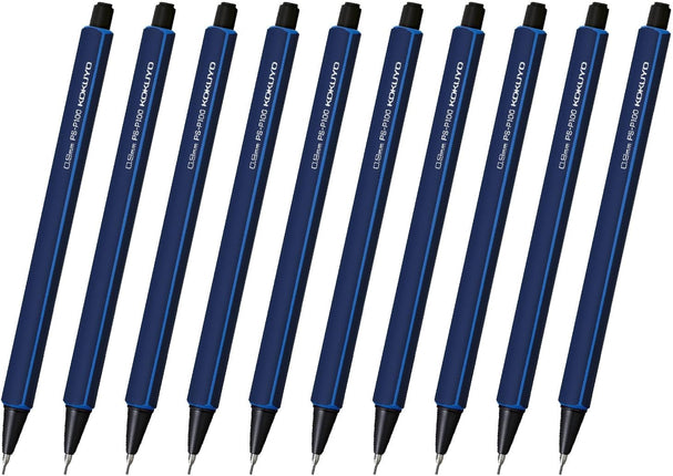 KOKUYO Mechanical Pencil Enpitsu Sharp, 0.9mm Dark Blue, 10 Pieces, PS-P100DB-1PX10