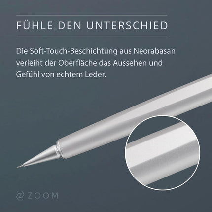 Tombow Mechanical Pencil ZOOM L2, 0.5mm, Matte Silver, SH-ZL2C08