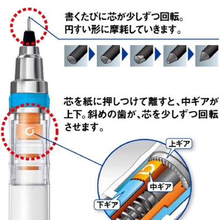 uni Mitsubishi Pencil Mechanical Pencil, Kuru Toga Hello Kitty, 0.5mm, Pink Retro, M5-650KT 1P, M5650KT1P.PR