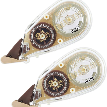 PLUS, Correction Tape, Whiper Petit, Cream Tape, 2.5mm, Brown, 2 Pieces Set, WH-812Y, 51-641