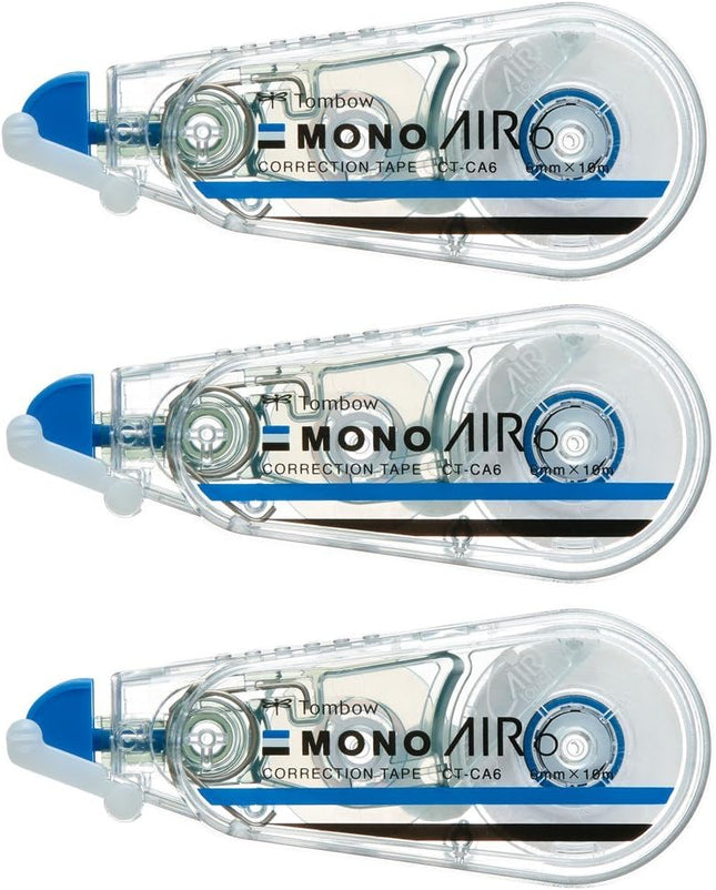 Tombow, Correction Tape, MONO AIR, AIR6, 6mm, CT-CA6 3 Pieces, KPB-326