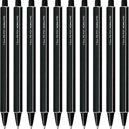 KOKUYO Mechanical Pencil Enpitsu Sharp, 1.3mm Black, 10 Pieces, PS-P101D-1PX10