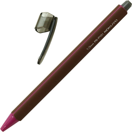 KOKUYO Mechanical Pencil Enpitsu Sharp, 1.3mm Brown 2B, Limited Edition Color with Clip, PS-P101S-1SP