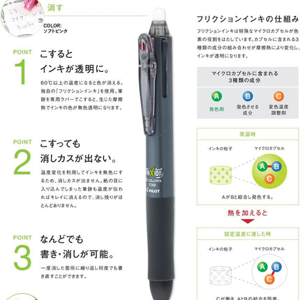 PILOT FriXion Ball 3 038 Soft Pink P-LKFB-60UF-SP