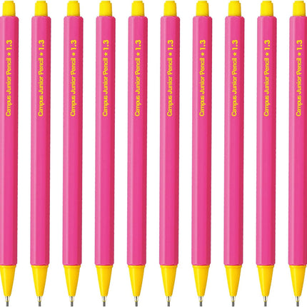KOKUYO Mechanical Pencil Campus Junior Pencil, 1.3mm Pink, 10 Pieces, PS-C101P-1PX10