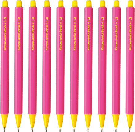 KOKUYO Mechanical Pencil Campus Junior Pencil, 1.3mm Pink, 10 Pieces, PS-C101P-1PX10