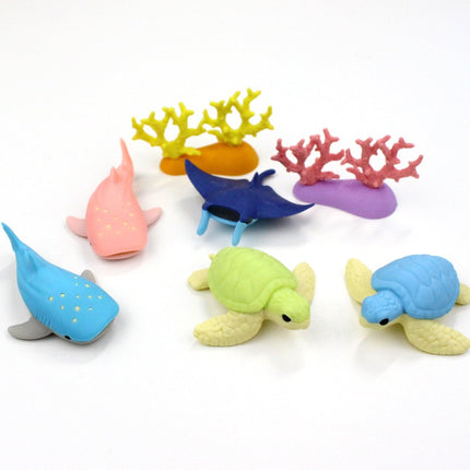 Iwako, Eraser, Aquarium, 10 Pieces, Blister Pack, ER-BRI031