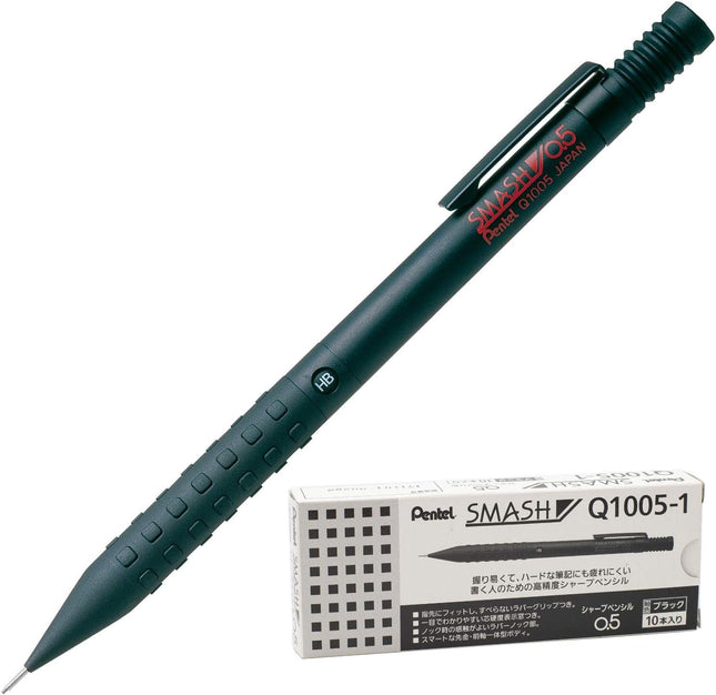 Pentel Mechanical Pencil Smash 0.5mm, Black, Q1005-1, Set of 10