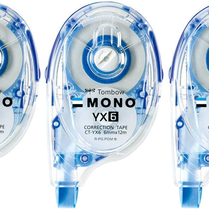 Tombow, Correction Tape, MONO YX, YX6, 6mm, CT-YX6 3 Pieces, KCC-346