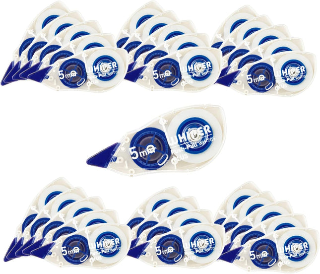 PLUS, Correction Tape, Whiper Push-Pull, 5mm, Blue, WH-705, 49-962, Set of 30