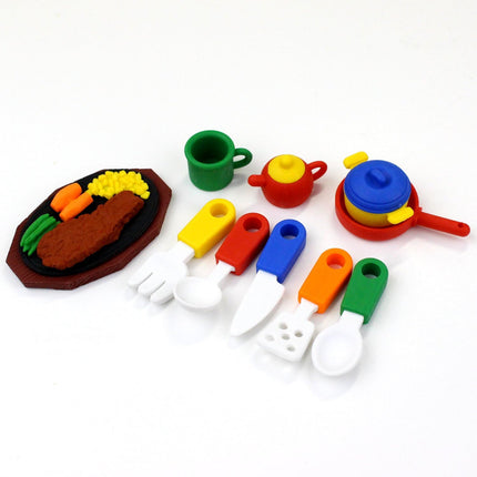 Iwako, Eraser, Cooking, 10 Pieces, Blister Pack, ER-981028