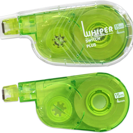 PLUS, Correction Tape, Whiper Switch, 4mm, Green, 1 Unit + 1 Refill Tape Pack, Simple Packaging, WH-1514, 50-134