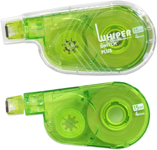 PLUS, Correction Tape, Whiper Switch, 4mm, Green, 1 Unit + 1 Refill Tape Pack, Simple Packaging, WH-1514, 50-134