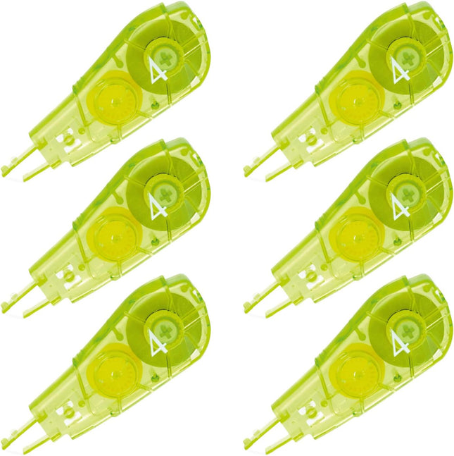 PLUS, Correction Tape, Whiper PT Refill Tape, 4mm, Green, 6 Pieces, 48-730