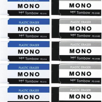 Tombow, Eraser, MONO PE01, 2 Colors 2 Colors, 5 Pieces each, JCA-063AZ