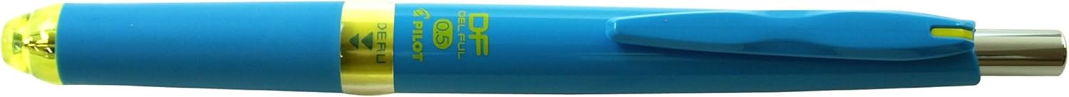 PILOT Double Knock Mechanical Pencil DEL FUL, 0.5mm, Soft Blue & Yellow, HDF-50R-SLY