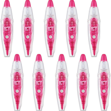 PLUS, Correction Tape, Whiper RUSH, 5mm, Pink, 10 Pieces, WH-065, 43-443