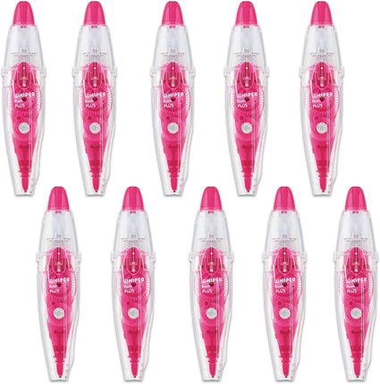 PLUS, Correction Tape, Whiper RUSH, 5mm, Pink, 10 Pieces, WH-065, 43-443