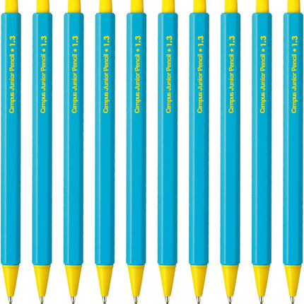 KOKUYO Mechanical Pencil Campus Junior Pencil, 1.3mm Blue, 10 Pieces, PS-C101B-1PX10